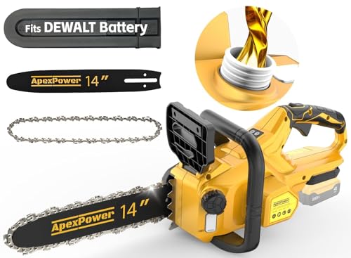 14 Inch Cordless Brushless Electric Chainsaw Compatible with DeWalt 20V Batteries