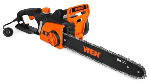 WEN 14-Inch Electric Chainsaw with Auto-Oiling System