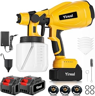 Cordless Paint Sprayer with 2 Batteries