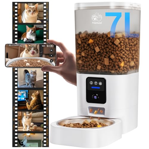 Frienhund Automatic Pet Feeder with HD Camera and 7L Food Storage