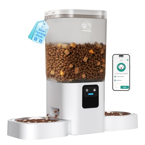 Frienhund Dual Automatic Pet Feeder with App Control and 7L Food Storage