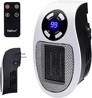 Brightown Wall Plug-in Heater, 450W with Remote