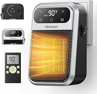 Minetom Portable Space Heater, 800W with Remote
