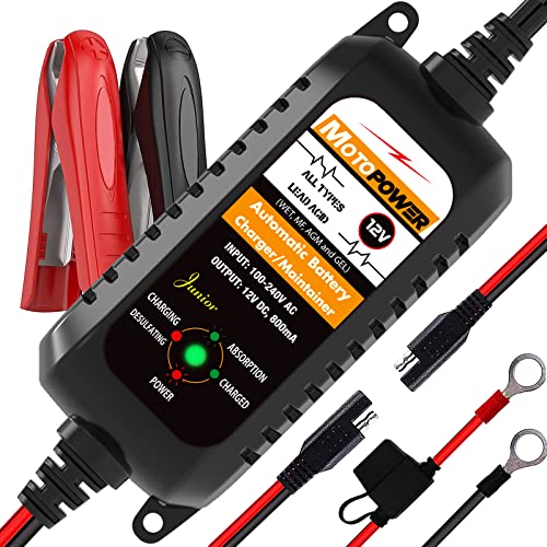 12V 800mA Automatic Battery Charger and Maintainer with Desulfation