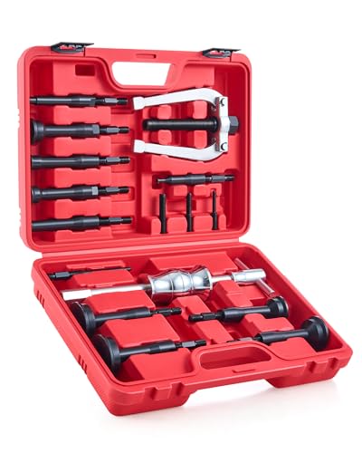 Blind Hole Bearing and Seal Puller Kit with Slide Hammer ,  16 Pieces