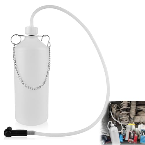 1L Brake Bleeder Bottle with 24-Inch Hose for Easy Brake Fluid Replacement