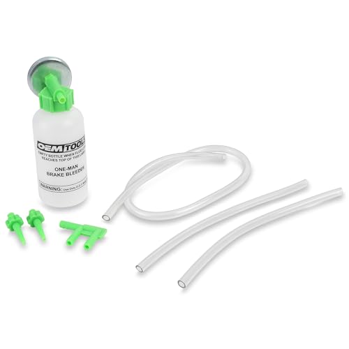 One-Man Brake Bleeder Kit with Magnetic Reservoir and Transparent Hoses