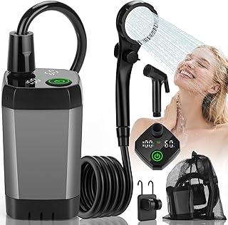 Portable Shower for Camping – Rechargeable Pump with LED Display
