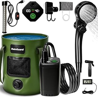 Portable Shower for Camping – 6000mAh Rechargeable Pump