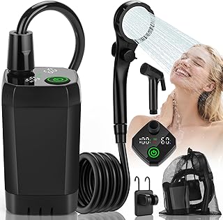 Portable Shower for Camping – Rechargeable Pump with LED Display