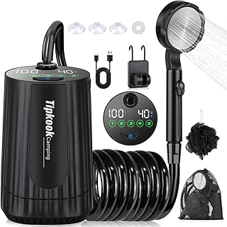 Portable Shower for Camping – 10000mAh Rechargeable Pump