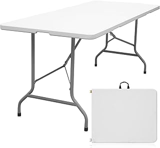 6ft Portable Folding Table for Indoor/Outdoor Use, White