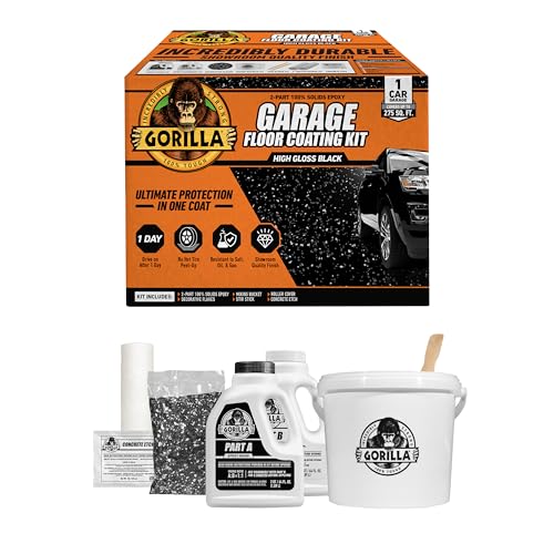 Gorilla Epoxy Garage Floor Coating Kit ,  Durable High Gloss Finish