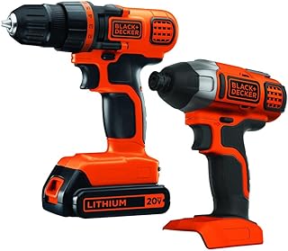 BLACK+DECKER 20V Cordless Drill and Impact Driver Set
