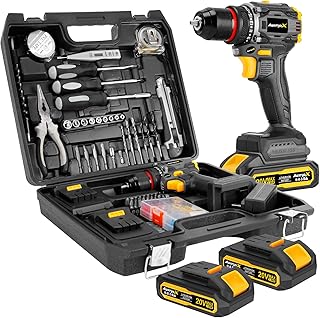 Compact Drill Tool Set with 2 Batteries