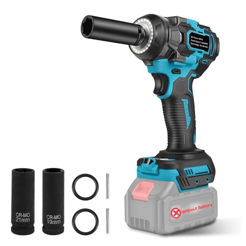 Heavy-Duty 1/2 Inch Cordless Impact Wrench Compatible with Makita 18V Battery