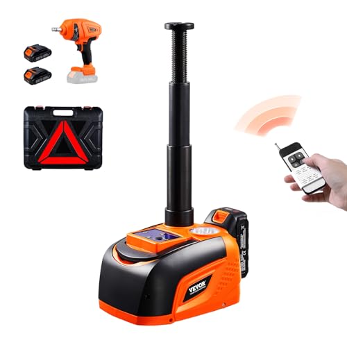Cordless 5-Ton Electric Car Jack with Remote and Impact Wrench