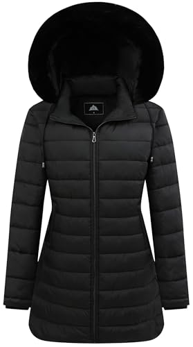 Women's Waterproof Long Down Jacket with Hood