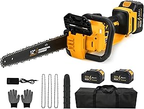 12" Electric Chainsaw Cordless with 2 Batteries