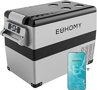 EUHOMY 12V Refrigerator, 48QT Electric Cooler with APP