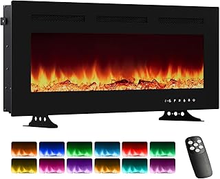 40" Electric Fireplace Insert - Wall Mounted - Remote Control