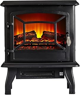 MEGAWISE Freestanding Electric Fireplace Stove - Black