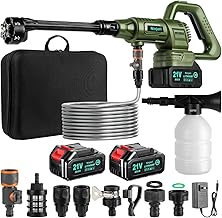 Cordless Pressure Washer 1100PSI with Battery and Foam Cannon