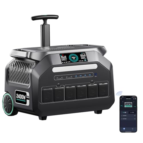 IEE P2400 2400W Portable Solar Generator with LiFePO4 Battery