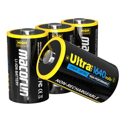 MACORUN 4-Pack CR123A 3V Lithium Batteries