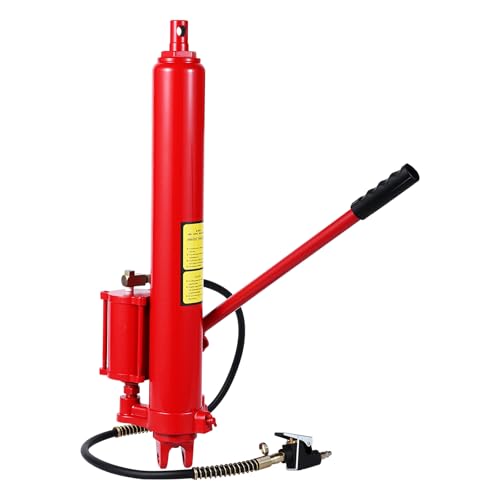 8 Ton Air/Hydraulic Long Ram Jack with Air Pump and Clevis Base