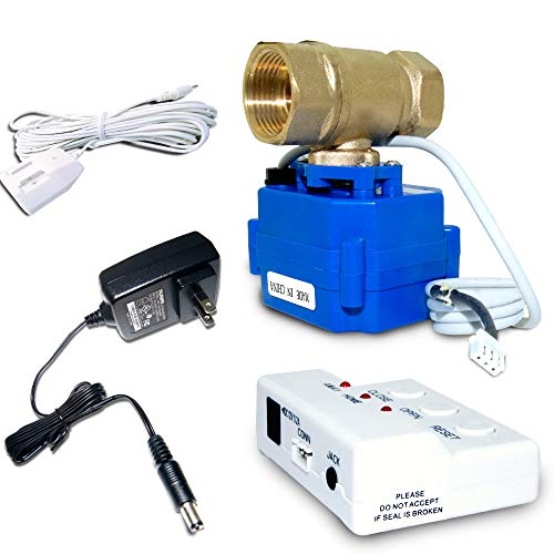 Automatic Water Leak Detector with Shutoff Valve and Alarm