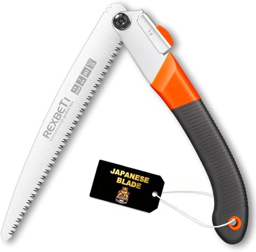 REXBETI 11-Inch Folding Hand Saw for Wood and Camping