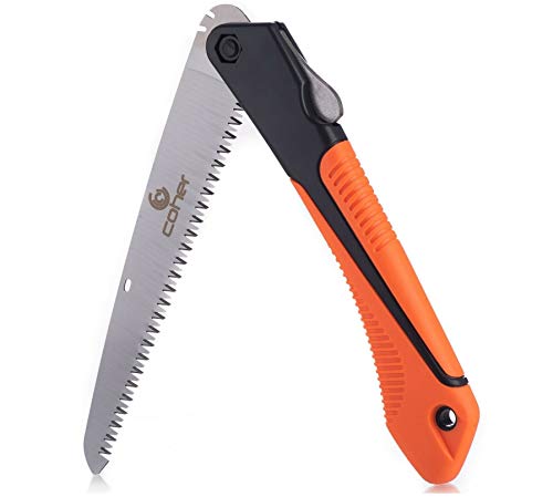 Folding Hand Saw with Ergonomic Handle for Pruning and Outdoor Use