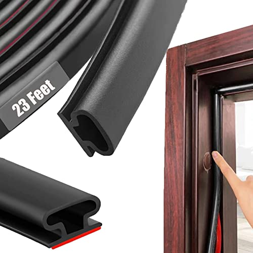 Black D-Shaped Self-Adhesive Weather Stripping Door Seal