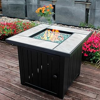 30-Inch Propane Fire Pit with Ceramic Tabletop