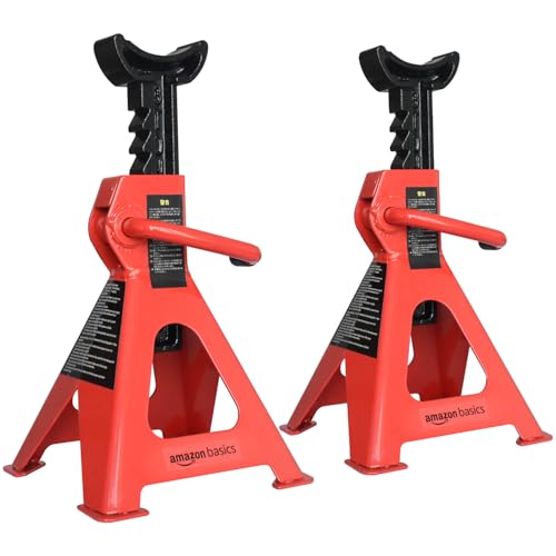 Steel Jack Stands with 3 Ton Capacity, Adjustable Height, Pair