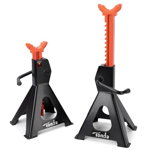 TONDA 3 Ton Adjustable Heavy Duty Jack Stands (13.4" - 21")