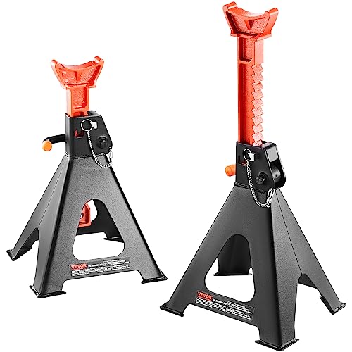 VEVOR 6 Ton Adjustable Jack Stands with Double Locking Safety