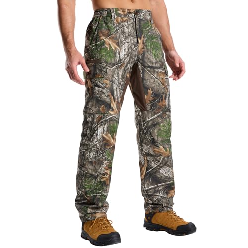 Men's Camo Hunting Cargo Pants with Water-Resistant, Quick-Dry Fabric