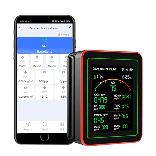 Smart Indoor Air Quality Monitor with WiFi and App Control