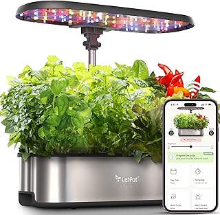 LetPot LPH-SE Hydroponics Growing System, 12 Pods Smart Herb Garden Kit