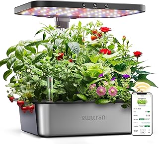 owltron Smart Hydroponics Growing System Kit, 15 Pods Indoor Herb Garden