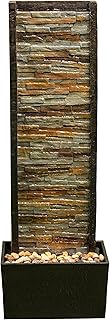 Cheng Pin Indoor Water Fountain, 38in. Tall - Stone Wall Design