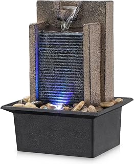 Tabletop Relaxing Waterfall Fountain - Color-Changing LED Lights