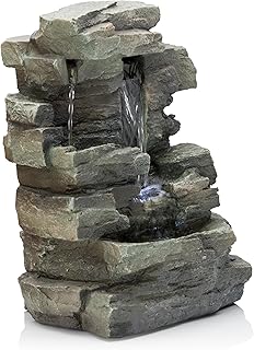 Alpine Corporation Indoor 4-Tier Cascading Fountain, 13"