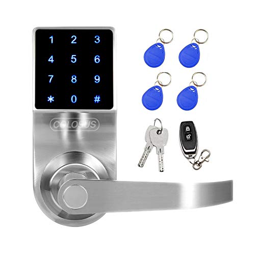 Electronic Keyless Door Lock with Touchscreen and Remote Control