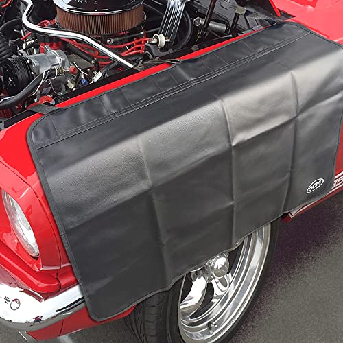 Magnetic Fender Cover with Hook & Loop Straps - Protective PVC Vinyl Mat