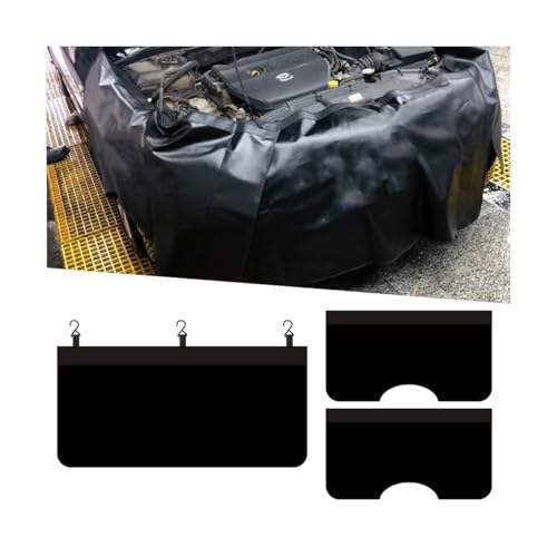 3-Piece Magnetic PU Leather Car Fender Protectors with Hooks