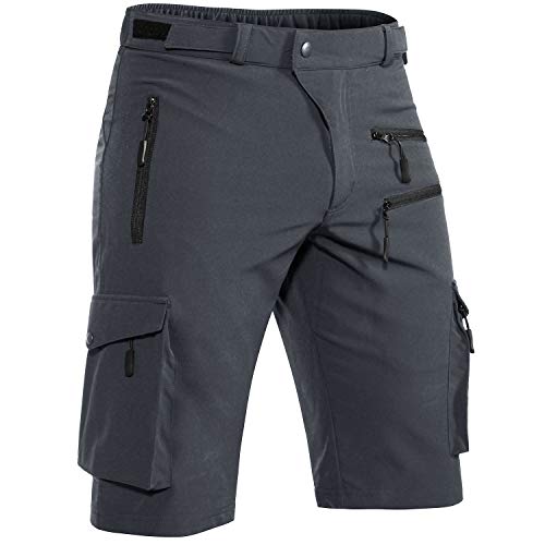 Men's Stretch Mountain Bike and Hiking Cargo Shorts with Quick-Dry Fabric