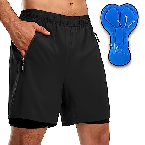 Men's Mountain Bike Shorts with 3D Padding and Zipper Pockets